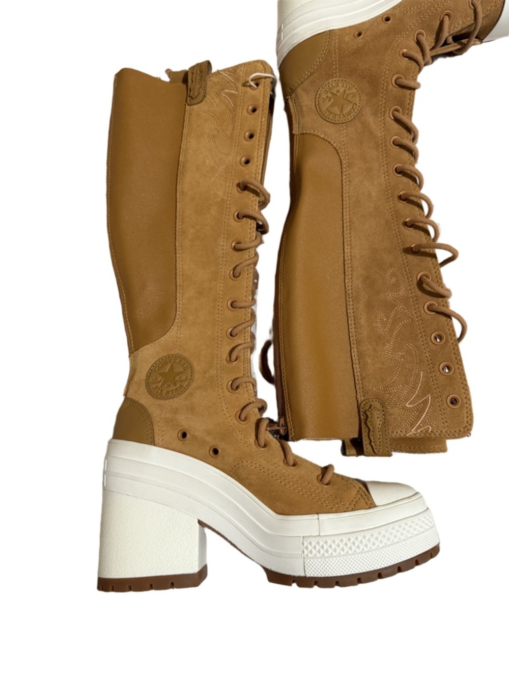 NWOB Converse Chuck 70 De Luxe Heel XX- Hi Western Suede Boots size 6.5 - Picture 5 of 8